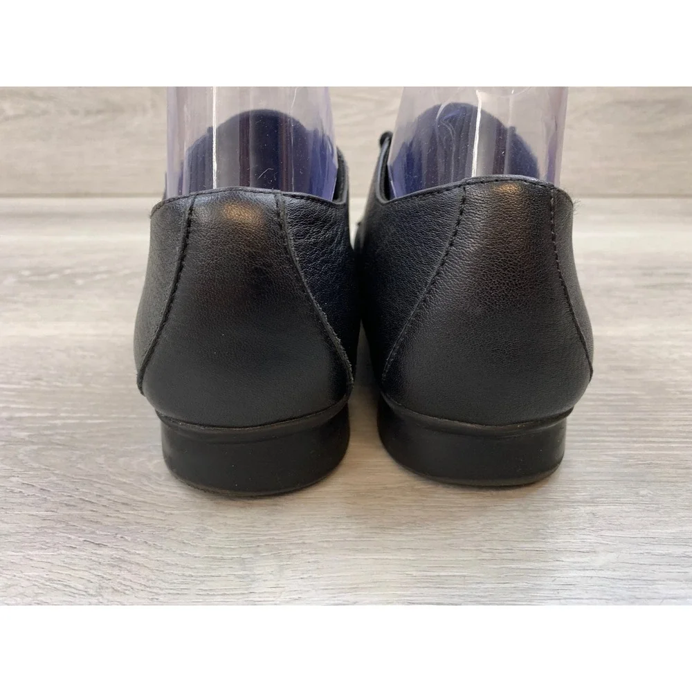 Aetrex Women's Black Leather Textured 8.5 Oxford Shoes Comfort Comfort Shoes